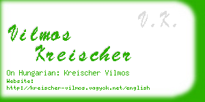vilmos kreischer business card